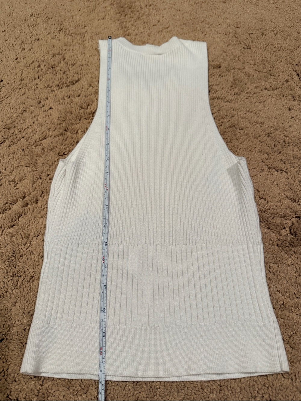 Abercrombie White Ribbed Sweater Tank Top - Picture 5 of 5